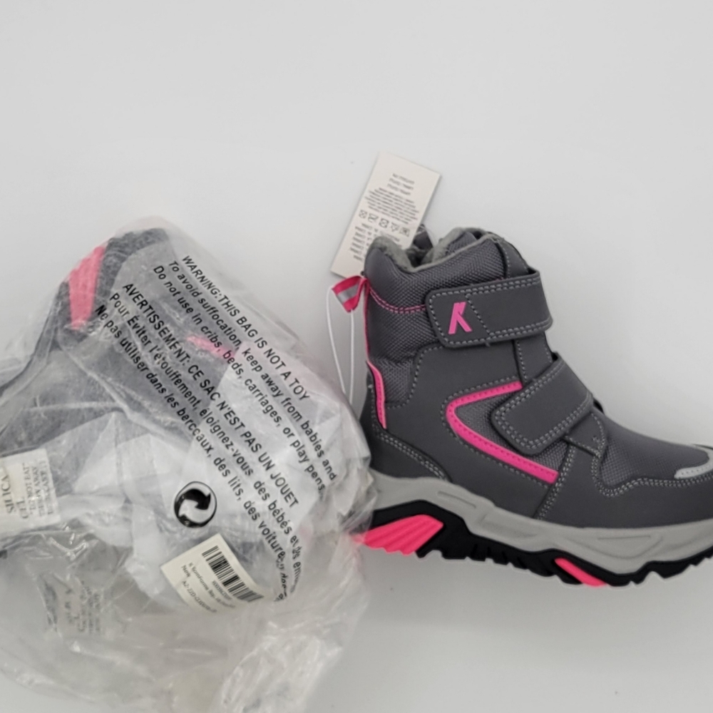 K KomForme Kids Girls Ankle Warm Fur Lined Outdoor Hiking Snow Winter Boot 10